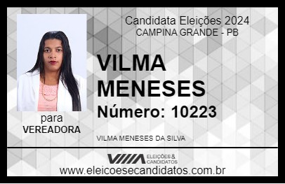 Candidato VILMA MENESES 2024 - CAMPINA GRANDE - Eleições