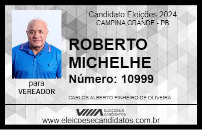 Candidato ROBERTO MICHELHE 2024 - CAMPINA GRANDE - Eleições