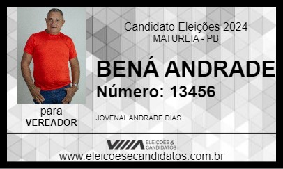 Candidato BENÁ ANDRADE 2024 - MATURÉIA - Eleições