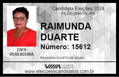 Candidato RAIMUNDA DUARTE 2024 - PILÕEZINHOS - Eleições