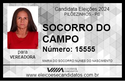 Candidato SOCORRO DO CAMPO 2024 - PILÕEZINHOS - Eleições