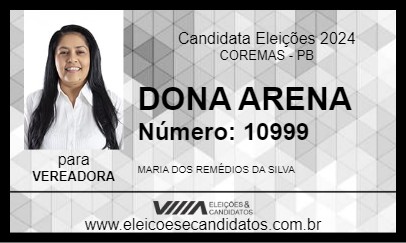 Candidato DONA ARENA 2024 - COREMAS - Eleições