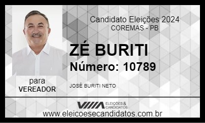 Candidato ZÉ BURITI 2024 - COREMAS - Eleições