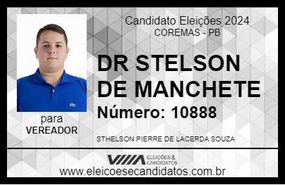 Candidato DR STELSON DE MANCHETE 2024 - COREMAS - Eleições