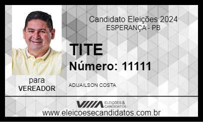 Candidato TITE 2024 - ESPERANÇA - Eleições