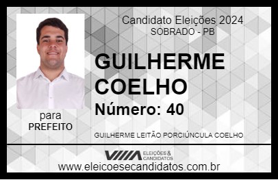 Candidato GUILHERME COELHO 2024 - SOBRADO - Eleições