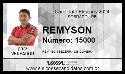 Candidato REMYSON 2024 - SOBRADO - Eleições