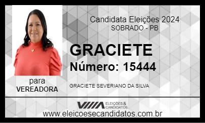 Candidato GRACIETE 2024 - SOBRADO - Eleições