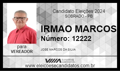 Candidato IRMAO MARCOS 2024 - SOBRADO - Eleições