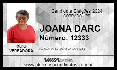 Candidato JOANA DARC 2024 - SOBRADO - Eleições