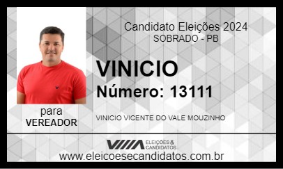 Candidato VINICIO 2024 - SOBRADO - Eleições