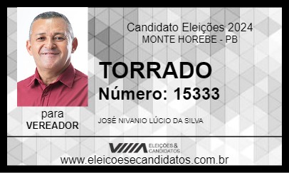 Candidato TORRADO 2024 - MONTE HOREBE - Eleições