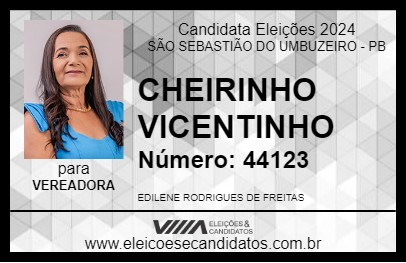 Candidato CHEIRINHO VICENTINHO 2024 - SÃO SEBASTIÃO DO UMBUZEIRO - Eleições