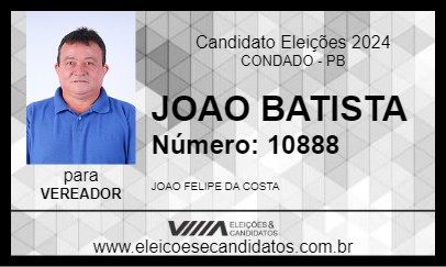 Candidato JOAO BATISTA 2024 - CONDADO - Eleições