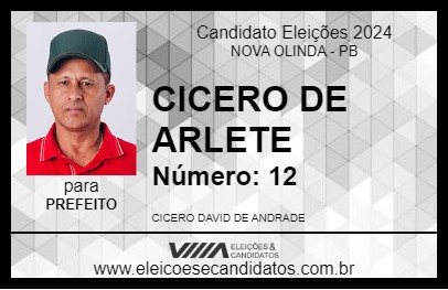 Candidato CICERO DE ARLETE 2024 - NOVA OLINDA - Eleições