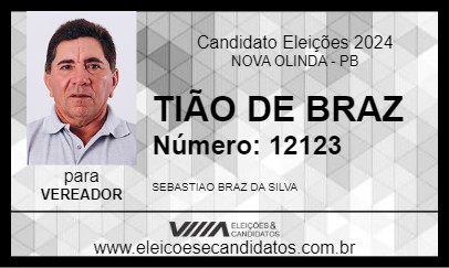 Candidato TIÃO DE BRAZ 2024 - NOVA OLINDA - Eleições