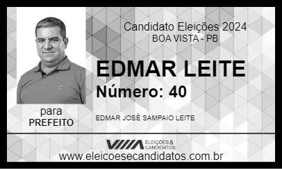 Candidato EDMAR LEITE 2024 - BOA VISTA - Eleições