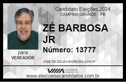 Candidato ZÉ BARBOSA JR 2024 - CAMPINA GRANDE - Eleições