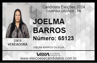 Candidato JOELMA BARROS 2024 - CAMPINA GRANDE - Eleições