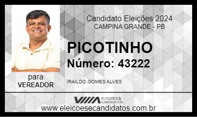 Candidato PICOTINHO 2024 - CAMPINA GRANDE - Eleições