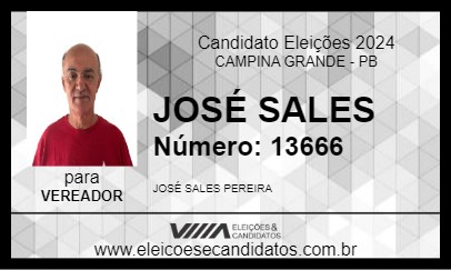 Candidato JOSÉ SALES 2024 - CAMPINA GRANDE - Eleições