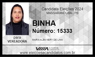 Candidato BINHA 2024 - MASSARANDUBA - Eleições