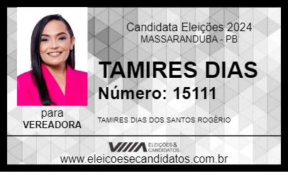 Candidato TAMIRES DIAS 2024 - MASSARANDUBA - Eleições