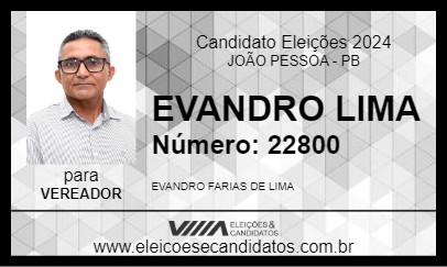 Candidato EVANDRO LIMA 2024 - JOÃO PESSOA - Eleições