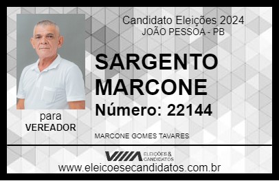 Candidato SARGENTO MARCONE 2024 - JOÃO PESSOA - Eleições