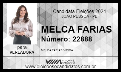 Candidato MELCA FARIAS 2024 - JOÃO PESSOA - Eleições