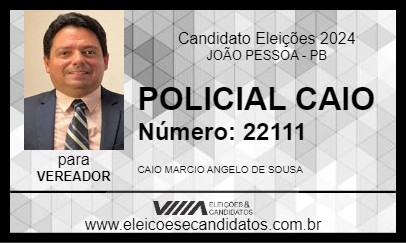 Candidato POLICIAL CAIO 2024 - JOÃO PESSOA - Eleições