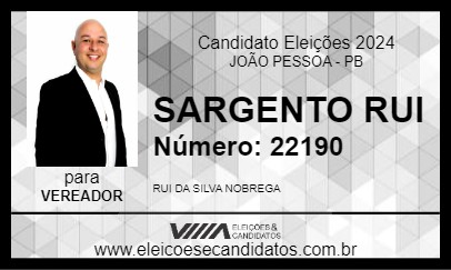 Candidato SARGENTO RUI 2024 - JOÃO PESSOA - Eleições