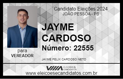 Candidato JAYME CARDOSO 2024 - JOÃO PESSOA - Eleições