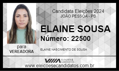 Candidato ELAINE SOUSA 2024 - JOÃO PESSOA - Eleições