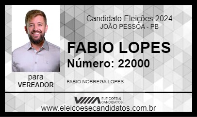 Candidato FABIO LOPES 2024 - JOÃO PESSOA - Eleições