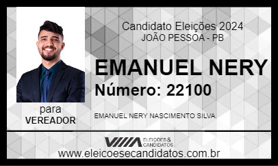 Candidato EMANUEL NERY 2024 - JOÃO PESSOA - Eleições