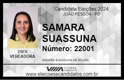 Candidato SAMARA SUASSUNA 2024 - JOÃO PESSOA - Eleições