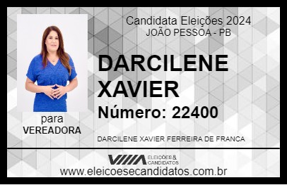 Candidato DARCILENE XAVIER 2024 - JOÃO PESSOA - Eleições