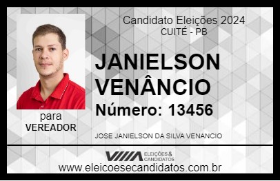 Candidato JANIELSON VENÂNCIO 2024 - CUITÉ - Eleições