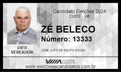 Candidato ZÉ BELECO 2024 - CUITÉ - Eleições