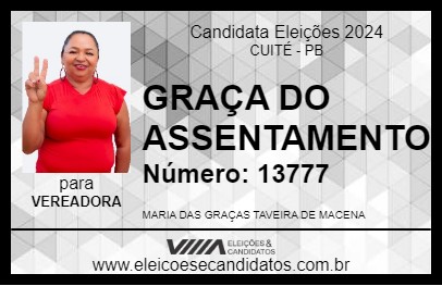 Candidato GRAÇA DO ASSENTAMENTO 2024 - CUITÉ - Eleições