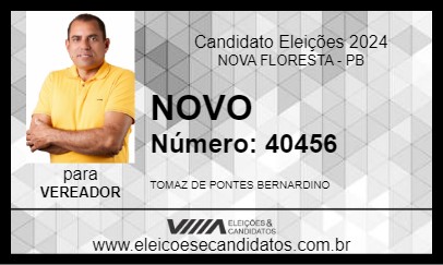 Candidato NOVO 2024 - NOVA FLORESTA - Eleições