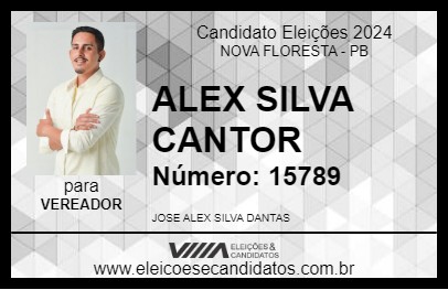 Candidato ALEX SILVA CANTOR 2024 - NOVA FLORESTA - Eleições