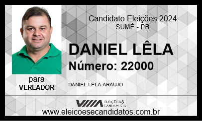 Candidato DANIEL LÊLA 2024 - SUMÉ - Eleições