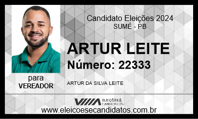 Candidato ARTUR LEITE 2024 - SUMÉ - Eleições