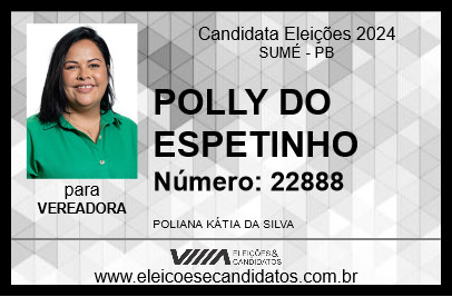 Candidato POLLY DO ESPETINHO 2024 - SUMÉ - Eleições