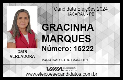 Candidato GRACINHA MARQUES 2024 - JACARAÚ - Eleições