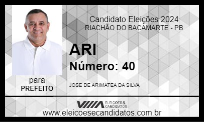 Candidato ARI 2024 - RIACHÃO DO BACAMARTE - Eleições