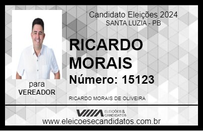 Candidato RICARDO MORAIS 2024 - SANTA LUZIA - Eleições