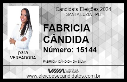 Candidato FABRICIA CÂNDIDA 2024 - SANTA LUZIA - Eleições